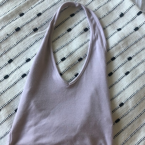 Brandy Melville Tops - light pink halter crop top